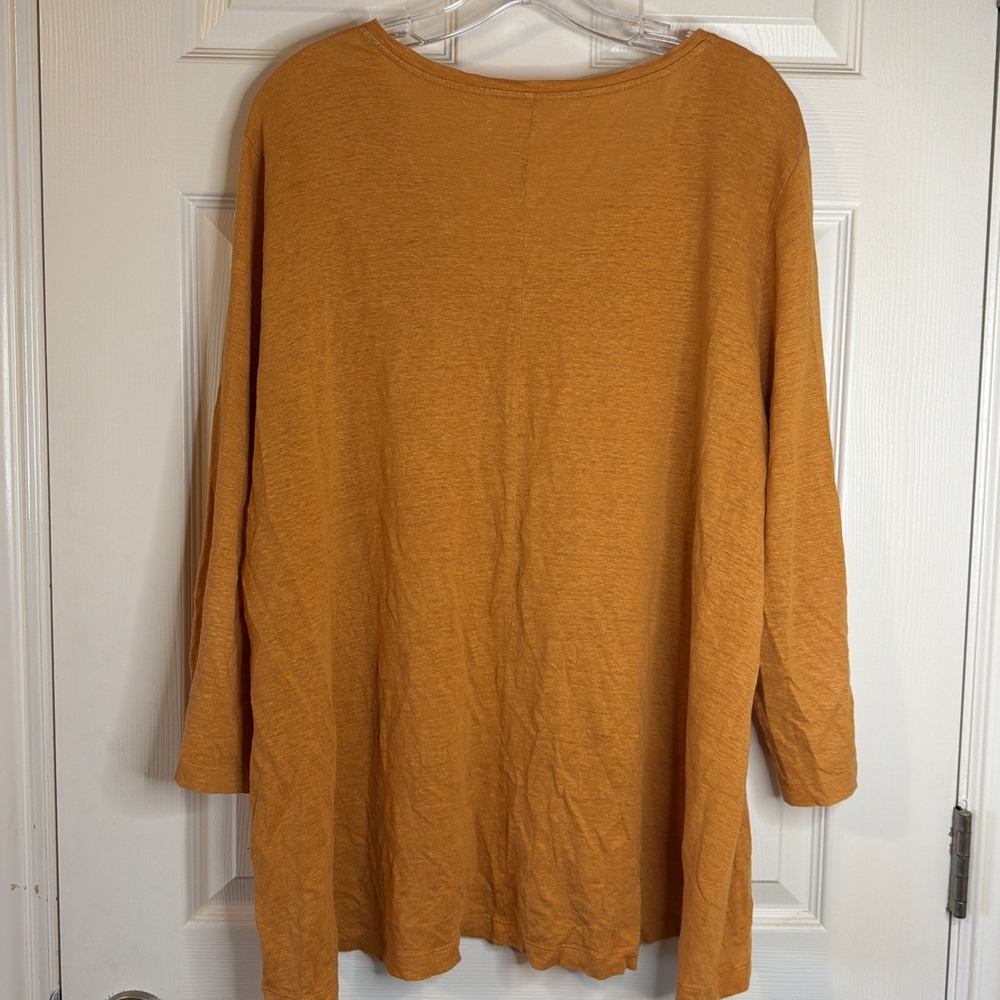 NEW Eileen Fisher Set Of 2 V-neck Tunic Tops Orange And Pink Sz XL - Picture 8 of 13